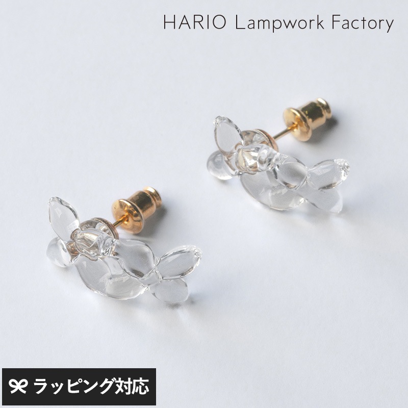 HARIO Lampwork Factory ハリオ　ランプワークファクトリー ピアス ラフィネ NR-04135 アクセサリーレディース/ピアス/おしゃれ/ガラス/日本製/上品/シンプル/ギフト/お花/