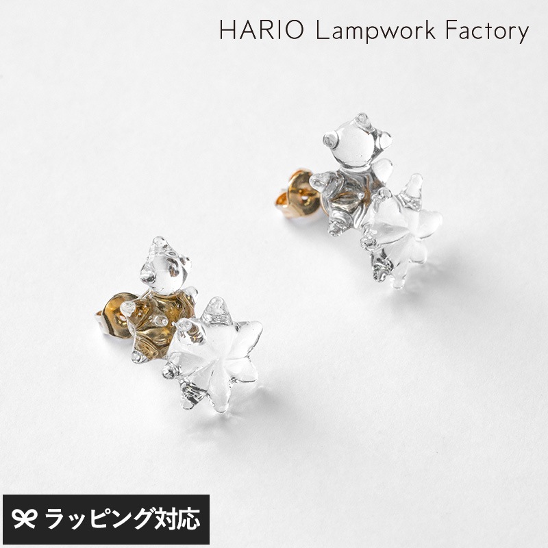 HARIO Lampwork Factory ハリオランプワークファクトリー  ピアス ホシアカリ NR-04702 アクセサリーレディース/ピアス/ガラス/おしゃれ/上品/日本製/ハンドメイド/ギフト/美しい/