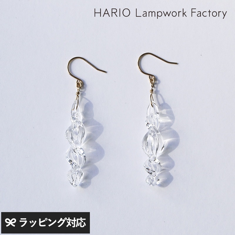 HARIO Lampwork Factory ハリオランプワークファクトリー  ピアス ミルキーウェイ NR-04704 アクセサリーレディース/ピアス/ガラス/おしゃれ/上品/日本製/ハンドメイド/ギフト/美しい/