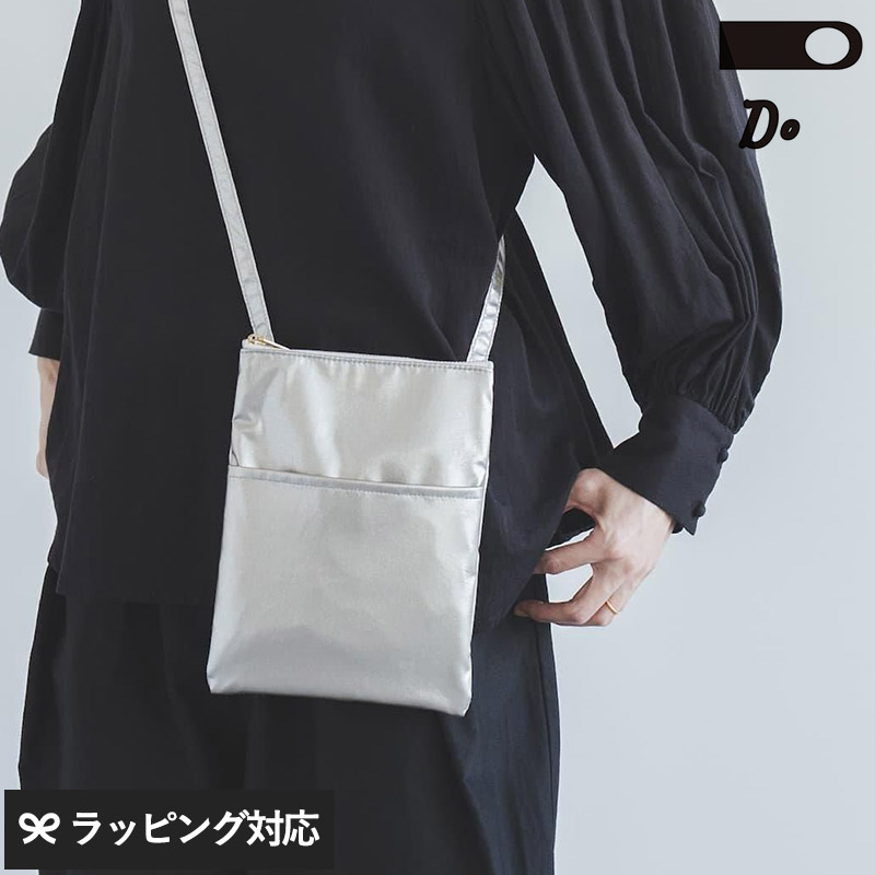 CLASKA DO クラスカ ドー BANK シルバーフラットポシェット NR-04813 バッグポシェット/レディース/おしゃれ/シンプル/斜め掛け/肩掛け/エレガント/カジュアル/シルバー/