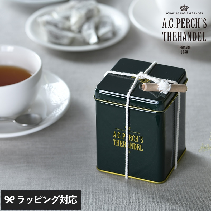 A.C.PERCH'S エーシーパークス スクエアキャニスター ダージリン NR-03212 紅茶　A.C.パークス　ACパークス茶葉/缶入り/おしゃれ/かわいい/北欧/おいしい 人気/海外ブランド/母の日 2026 プレゼント ギフト 花以外 実用的 メッセージカード/