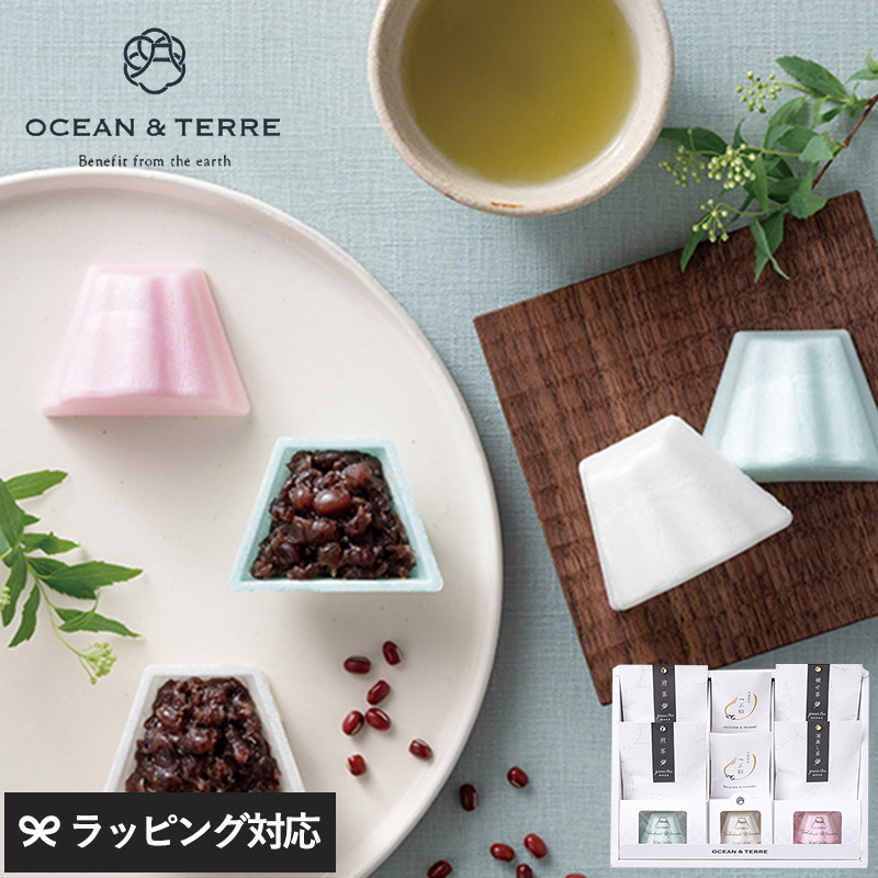 OCEAN ＆ TERRE 富士絶景手作り最中＆日本茶セット NR-05160 最中 もなか日本茶/手作り 手作り最中/ギフト ギフトセット/贈り物/おしゃれ かわいい/詰め合わせ/和菓子/富士山/内祝い 引き出物 お礼 お返し/
