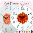 美しいお花の掛け時計♪ アートフラワークロック ガーベラ オレンジ GERBERA Orange STARLINE スターライン SW-1186 OR 【代引不可】|時計|インテリア