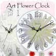 美しいお花の掛け時計♪ アートフラワークロック ガーベラ ホワイト GERBERA White STARLINE スターライン SW-1187 WT 【代引不可】|時計|インテリア
