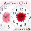 美しいお花の掛け時計♪ アートフラワークロック ガーベラ レッド GERBERA Red STARLINE スターライン SW-1191 RD 【代引不可】