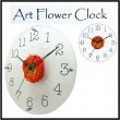 お花がアクセントの壁掛け時計！ アートフラワークロック ラナンキュラス オレンジ STARLINE スターライン SW-1192OR 【代引不可】|時計|インテリア