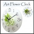 お花がアクセントの壁掛け時計！ アートフラワークロック デルフィニウム ホワイト STARLINE スターライン SW-1193WT 【代引不可】|時計|インテリア
