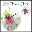お花がアクセントの壁掛け時計！ アートフラワークロック デルフィニウム ピンク STARLINE スターライン SW-1193PK 【代引不可】|時計|インテリア