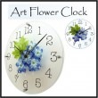 お花がアクセントの壁掛け時計！ アートフラワークロック デルフィニウム ブルー STARLINE スターライン SW-1193BU 【代引不可】|時計|インテリア