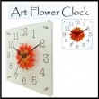 お花がアクセントのスクエアタイプ壁掛け時計！ アートフラワークロック オレンジ STARLINE スターライン SW-1198OR 【代引不可】|時計|インテリア