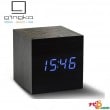 GINGKO ギンコー CUBE click clock キューブクリッククロック ブラック ブルー LED GNK030008 置き時計 日付 温度表示 インテリア おしゃれ|時計|インテリア