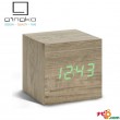 GINGKO ギンコー CUBE click clock キューブクリッククロック アッシュ グリーン LED GNK030010 置き時計 日付 温度表示 インテリア おしゃれ|時計|インテリア