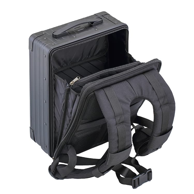 ネオキーパー NEO KEEPR AFB15 アルミスーツケース フロントオープンコーデュラナイロン ビジネスリュック  15L【代引不可】 AFB15