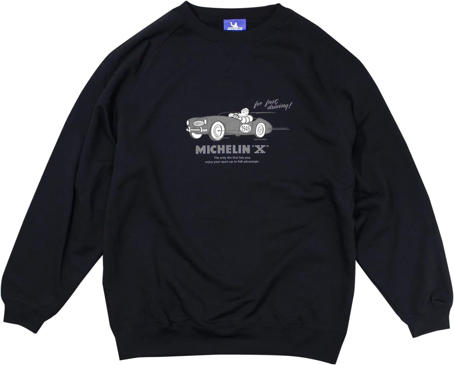 ミシュラン クルーネック スウェット 長袖 Lサイズ ブラック