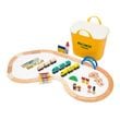 ポポンデッタ mokuTRAIN 木製電車とレールセット(スタックストーお片付けBOX)　MOK-512|木のおもちゃ|おもちゃ