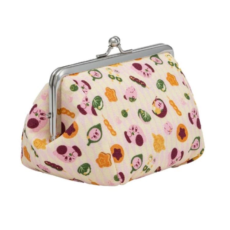 エンスカイ　星のカービィ ふわふ和コレクション カービィともぐもぐ和菓子 /ちりめんがま口ポーチ