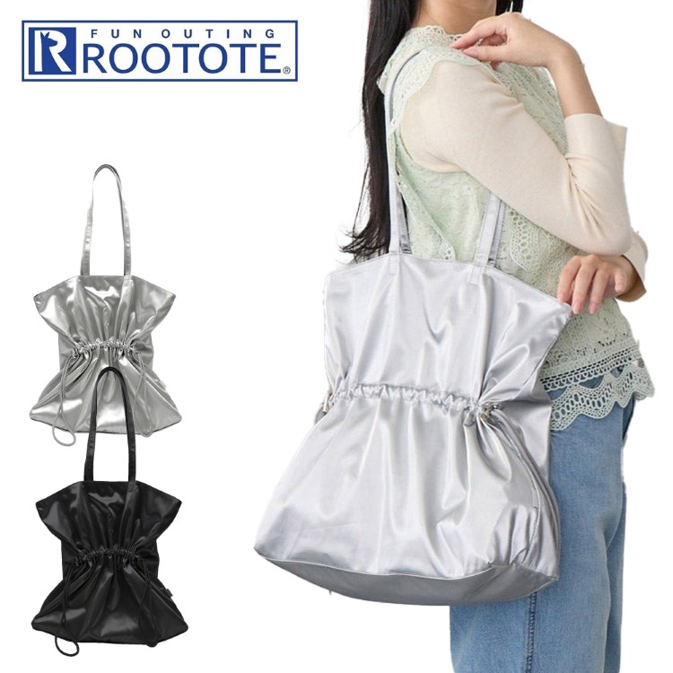 ルートート ROOTOTE シャーリングトート シルバー ブラック SC TALL メタリック-A 3636