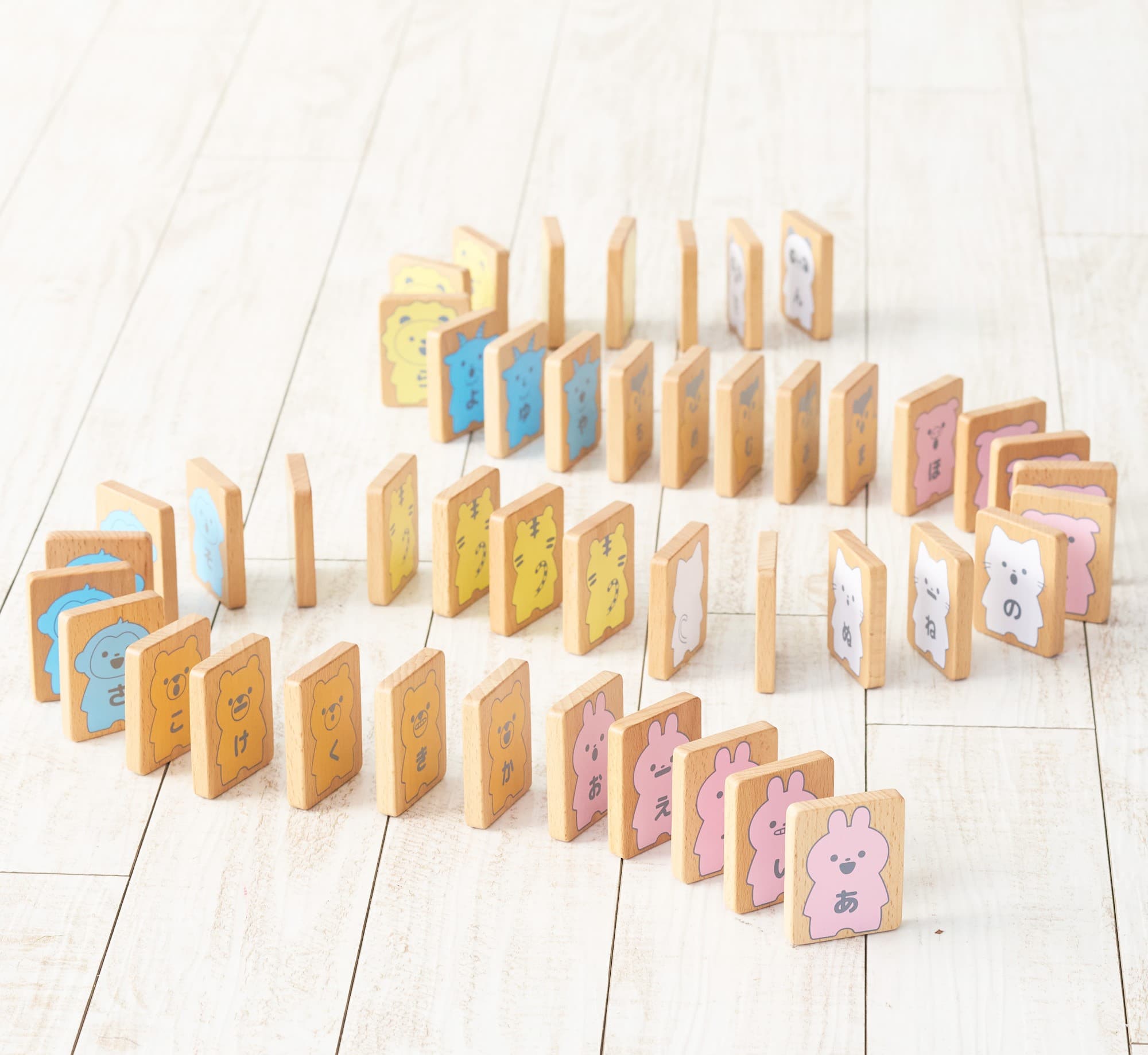 ニチガン どうぶついっぱい！ あいうえおドミノ BB59 ドミノピース46枚入り 1.5歳～