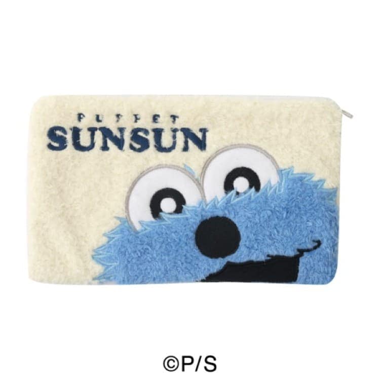 エンスカイ　パペットスンスン もこもこフラットポーチ