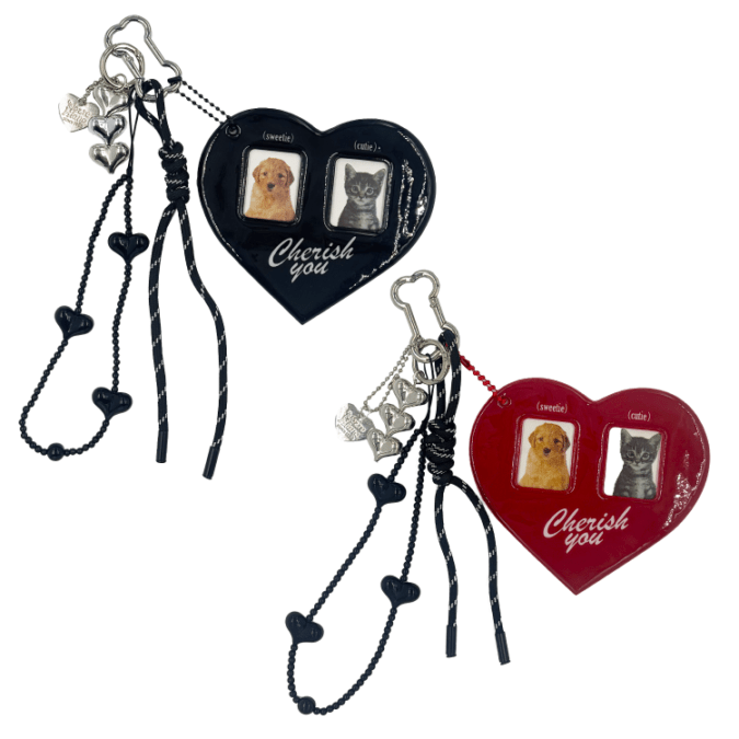 ALTROSE ハート型フォトケース キーホルダー