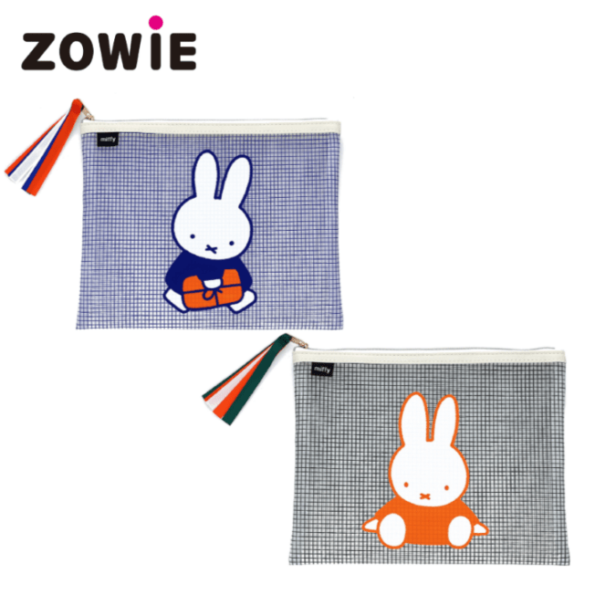 ZOWIE ミッフィー メッシュポーチ フラット