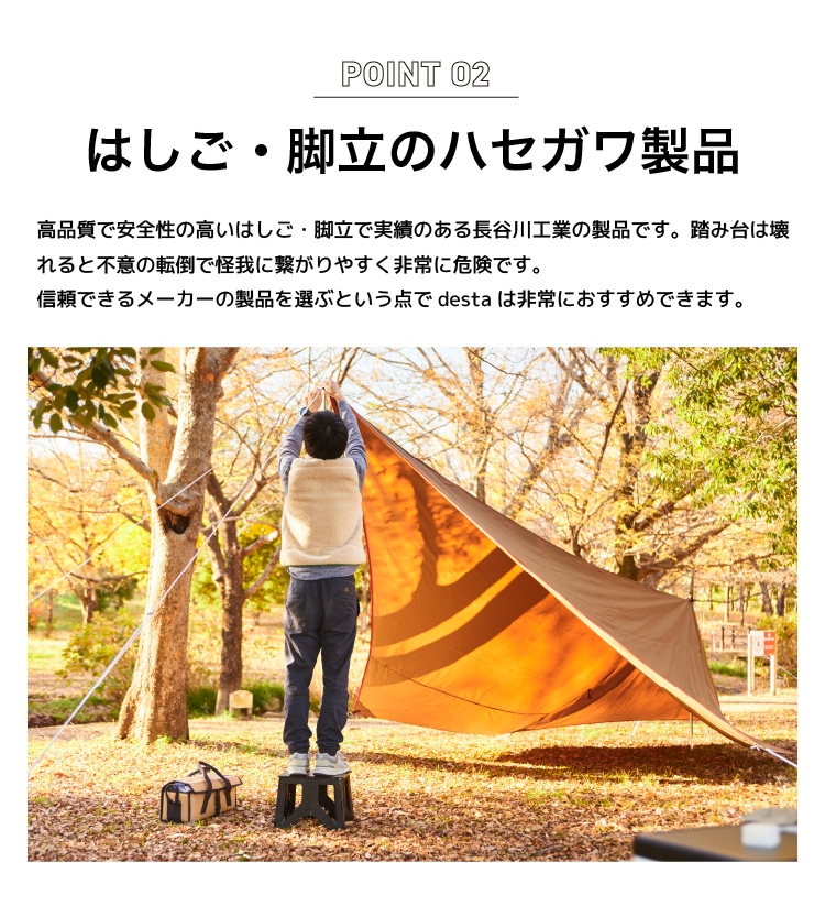 国内正規品】 長谷川工業 desta デスタ カーボン樹脂踏台 SCF-24