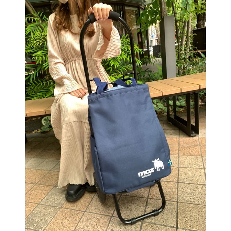 moz ショッピングキャリー トート型 ネイビー  546600