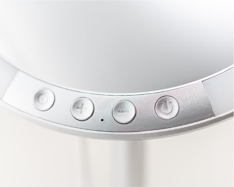 ナピュア LEDスタンドミラー 鏡 LED ライト 卓上