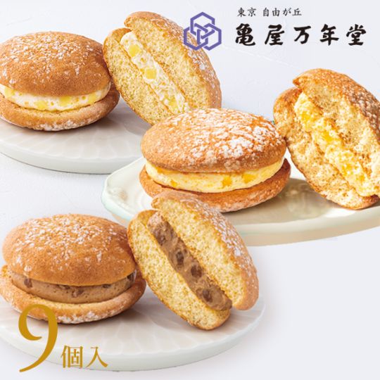 ナボナ9個入 チーズ・ゴールドパイン・マロン【亀屋万年堂の代表菓子】