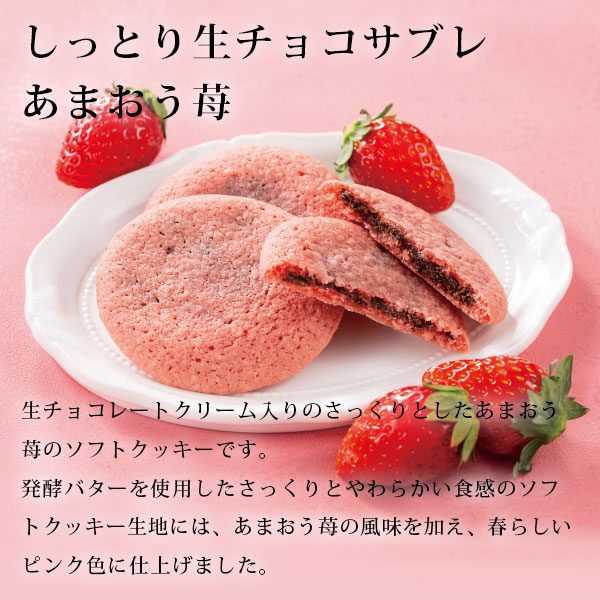春いちご詰合せ 16個入　（ナボナチーズ/ストロベリー/ゴールドパイン・しっとり生チョコサブレ あまおう苺・和菓子屋のチェリーパイ）【亀屋万年堂の代表菓子】