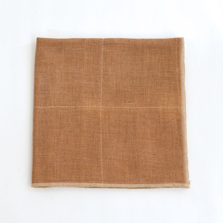 蚊帳織りハンドタオル オーガニックコットン ブラウン