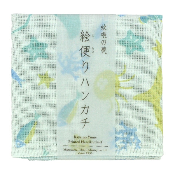 絵便りハンカチ 水族館