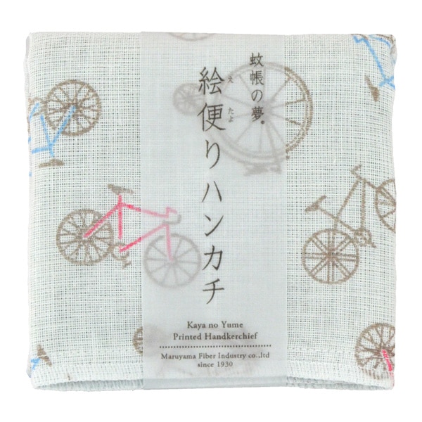 絵便りハンカチ 自転車
