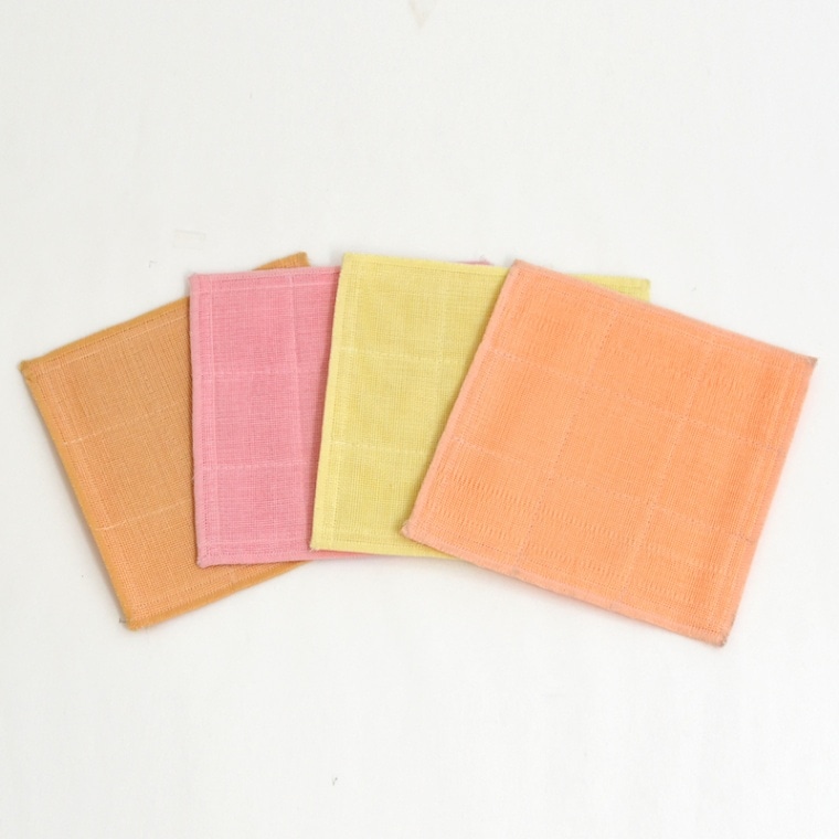 蚊帳織りコースター４枚セット