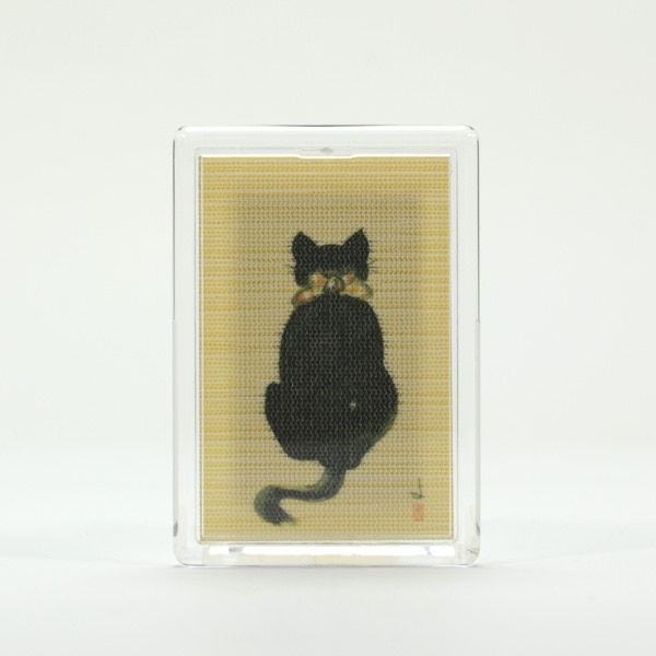 ふすま地マグネット -粟津義典画- 猫
