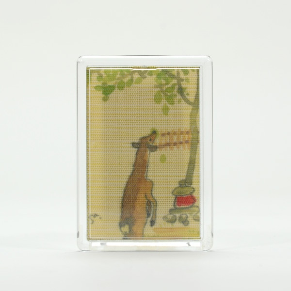 ふすま地マグネット-秦幸子画- 冬の鹿