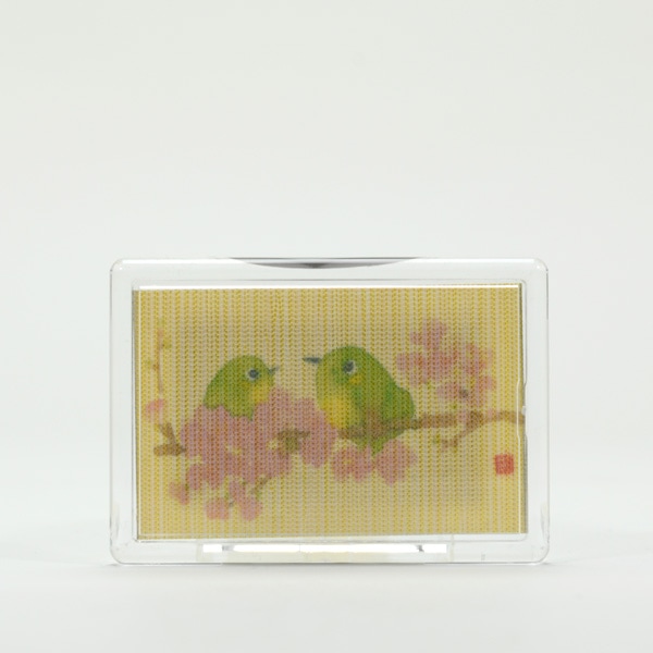 ふすま地マグネット -秦幸子画- めじろ