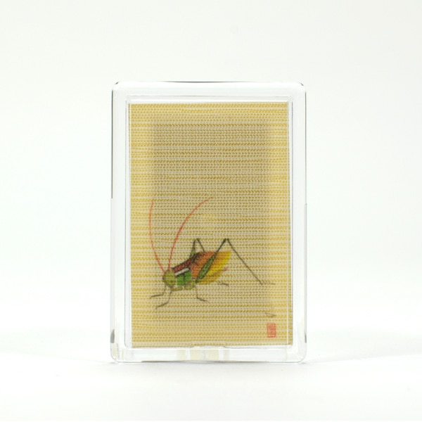 ふすま地マグネット -粟津義典画- こおろぎ