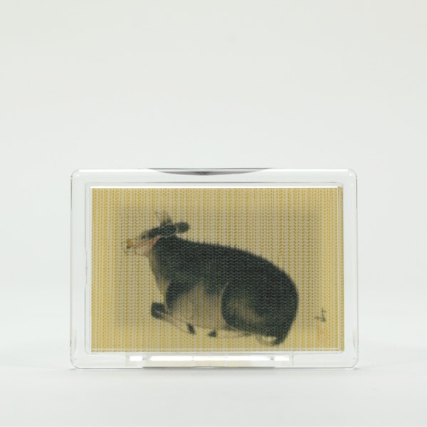 ふすま地マグネット -粟津義典画- 丑