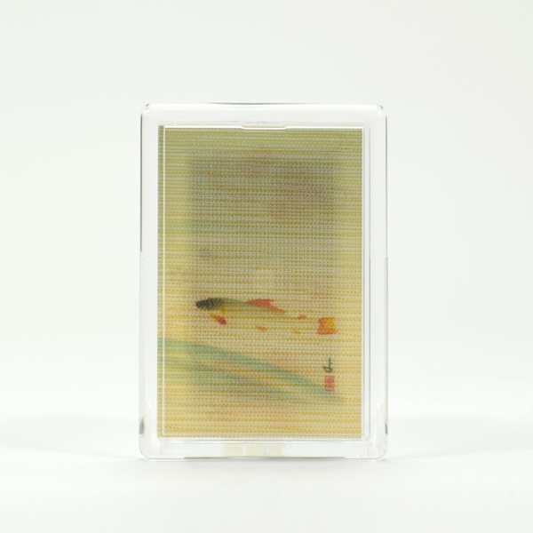 ふすま地マグネット -粟津義典画- 鮎