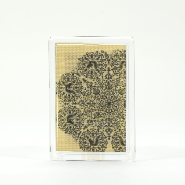 ふすま地マグネット-シルクロード柄- 赤鏡