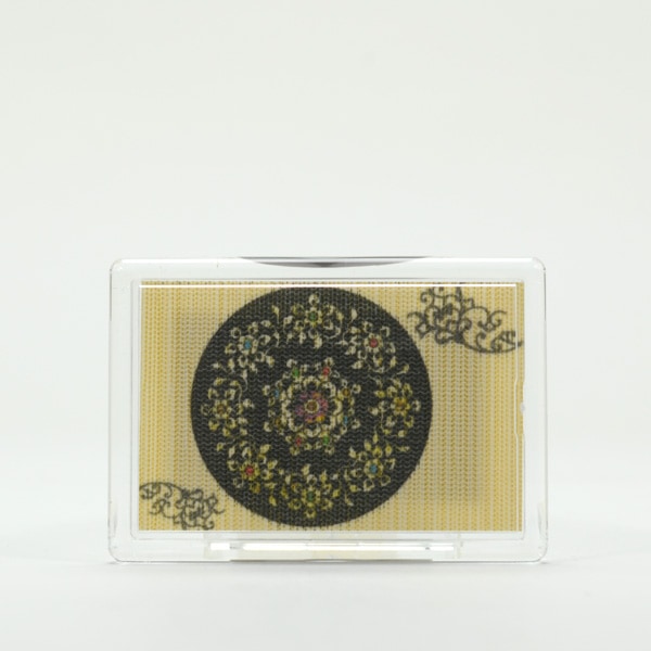 ふすま地マグネット-シルクロード柄- 丸鏡全体