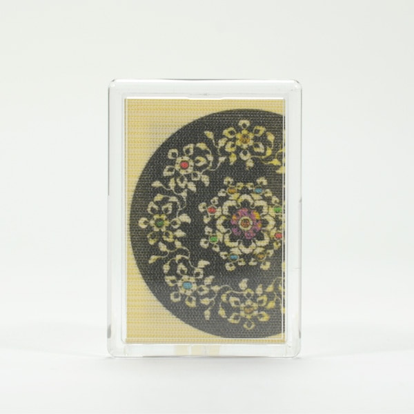 ふすま地マグネット-シルクロード柄- 丸鏡