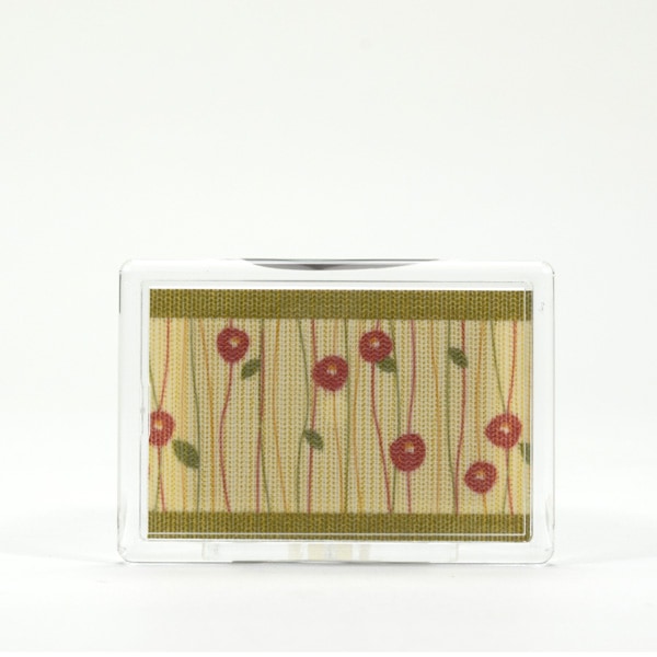 ふすま地マグネット椿