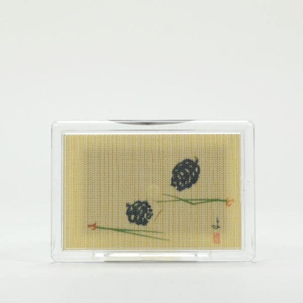 ふすま地マグネット-粟津義典画- 松葉