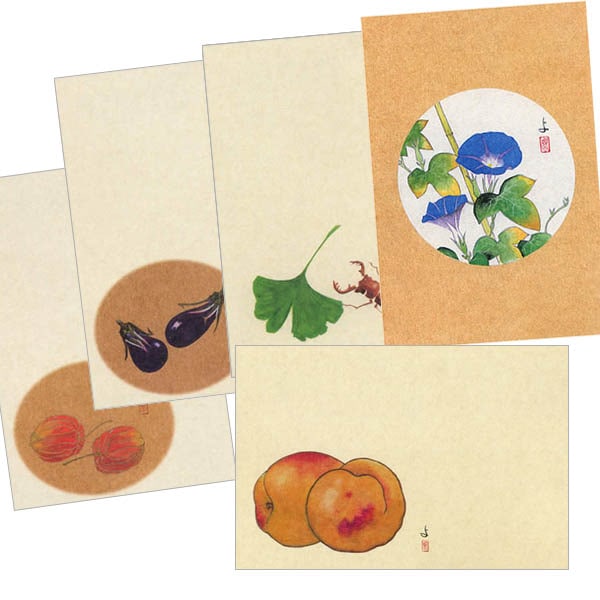 ポストカードセット日本画 粟津義典/夏(12、16、17、57、60)