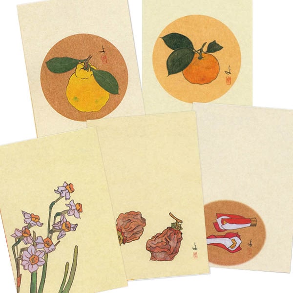 ポストカードセット日本画 粟津義典/冬(31、41、64、65、76)