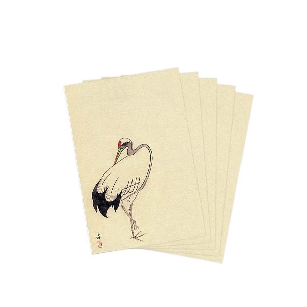 ポストカードセット日本画 粟津義典/鶴(35)
