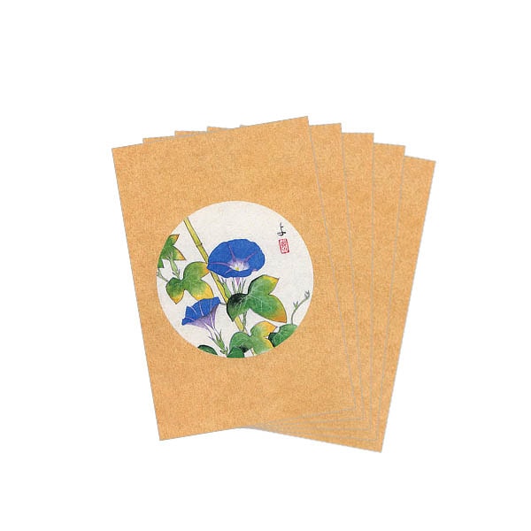 ポストカードセット日本画 粟津義典/あさがお(57)