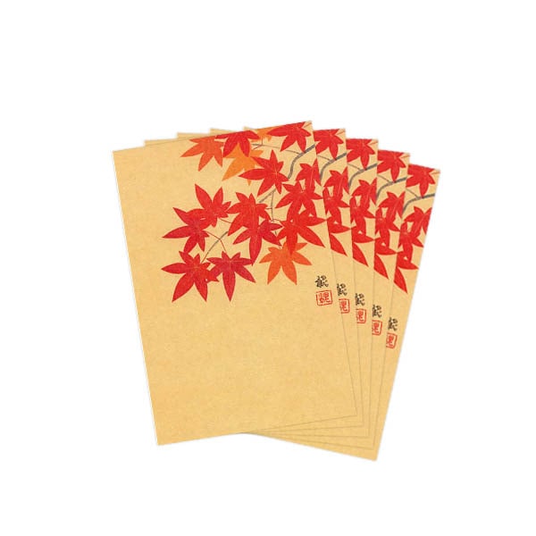 ポストカードセット日本画 粟津魏三郎／紅葉